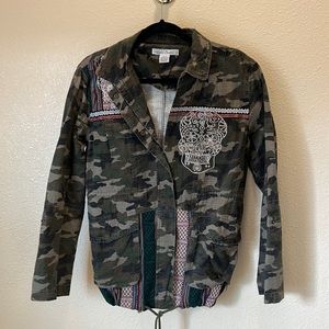 Camo Sugar Skull Utility Jacket